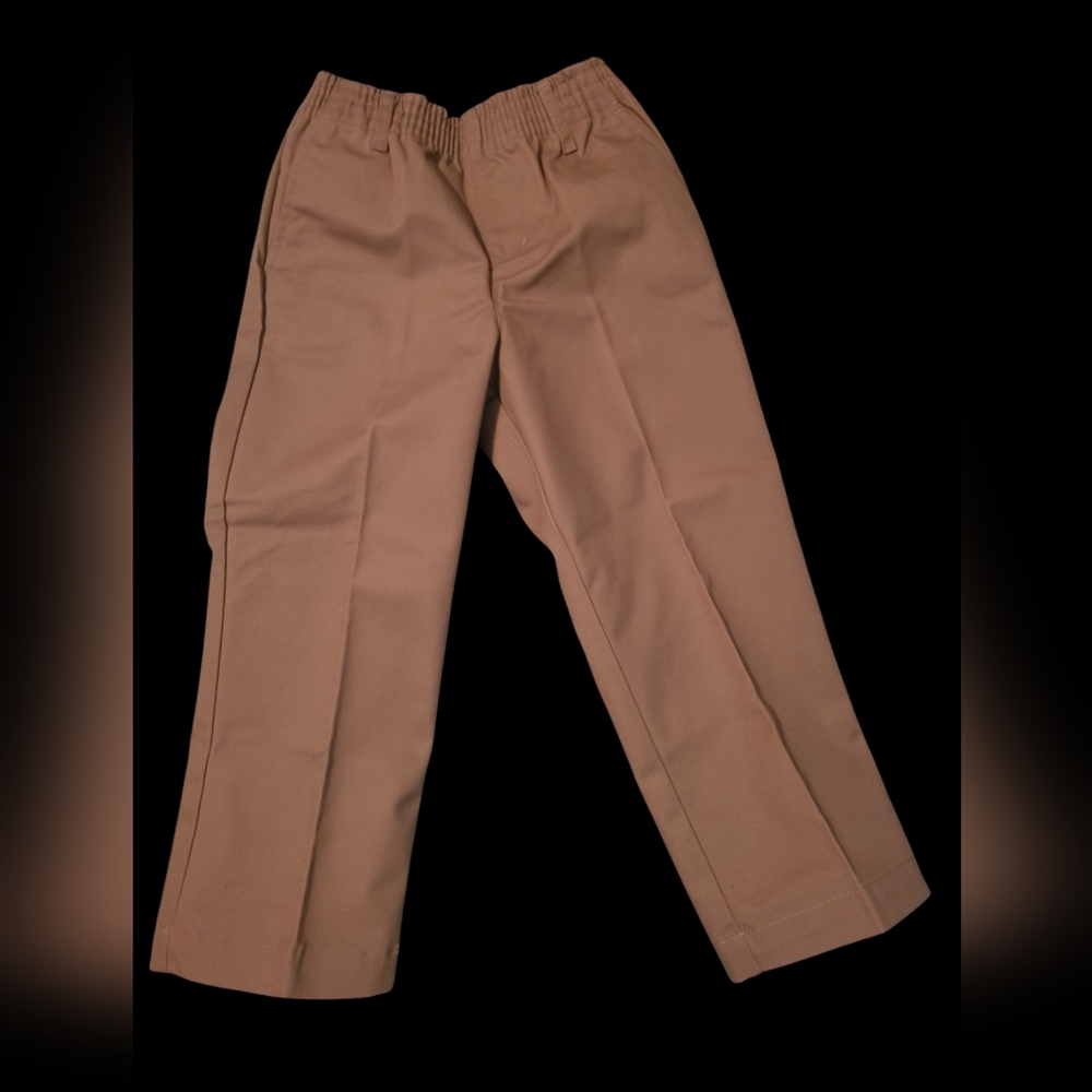 Boys Austin Flat Front Khaki Uniform Pants Size 4